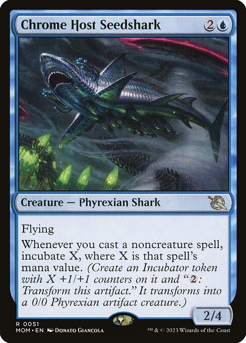 Chrome Host Seedshark (51) (Foil) - March of the Machine - Game On