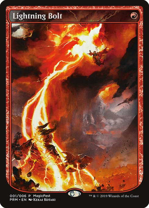 Lightning Bolt (1) - FULL ART (Foil) - MagicFest 2019 - Game On
