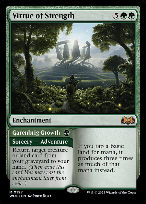 Virtue of Strength // Garenbrig Growth (197) (Foil) - Wilds of Eldraine - Game On