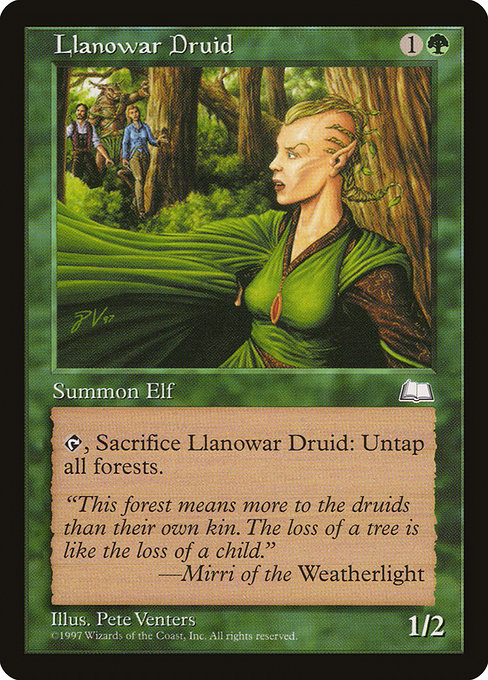 Llanowar Druid (133) - Weatherlight - Game On