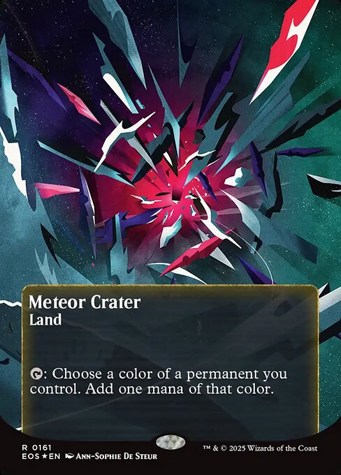 Meteor Crater (161) - BORDERLESS - FULL ART (Foil) - Edge of Eternities: Stellar Sights - Game On