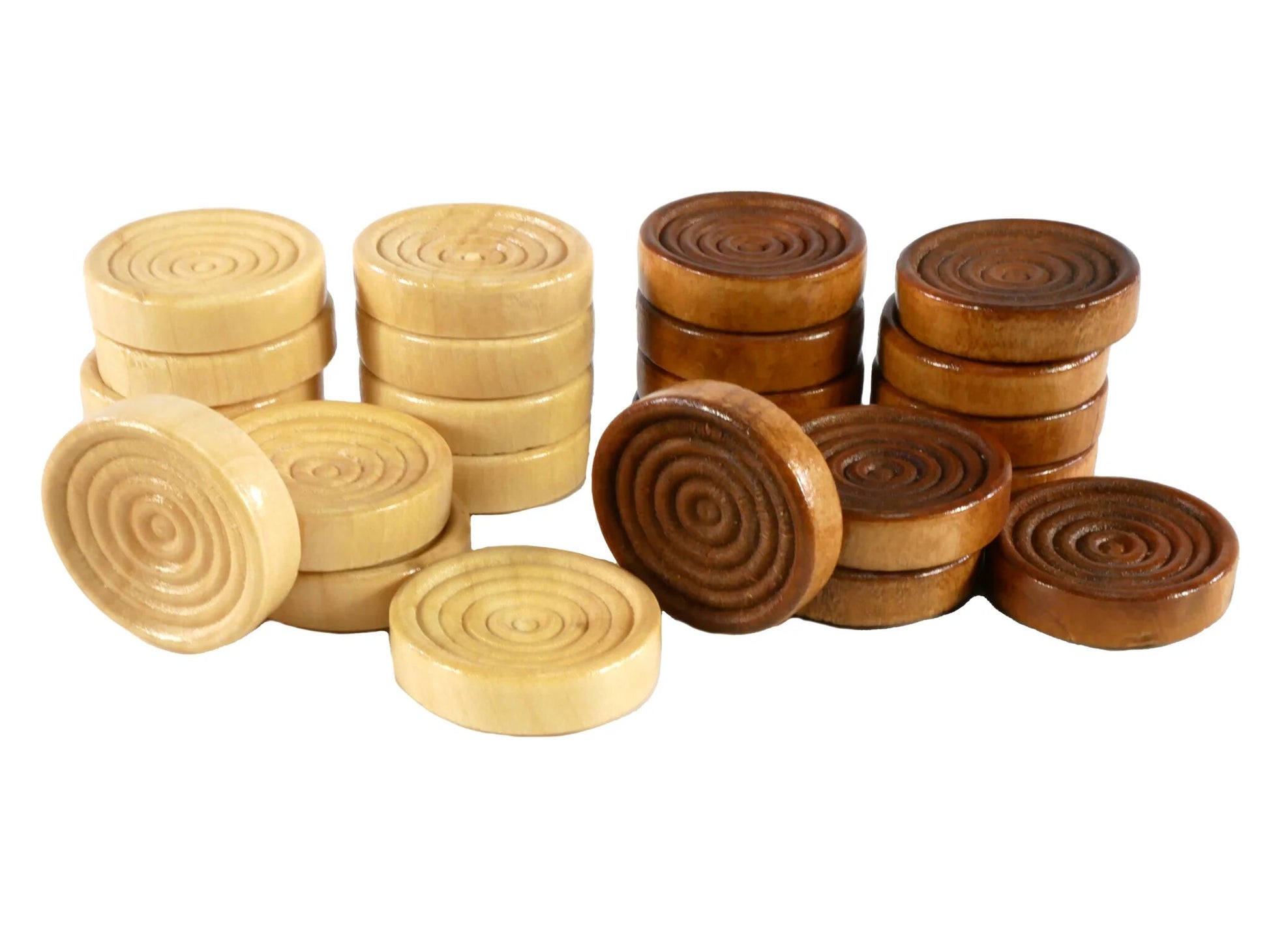 1.5" Wood Stacking Checkers - Classic - Game On