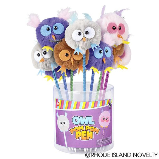 10" Owl Pom Pom Pen - Game On