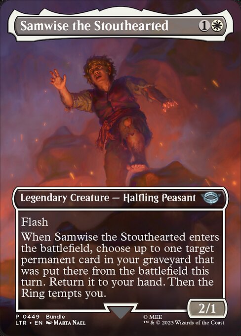 Samwise the Stouthearted (449) - BORDERLESS - FULL ART (Foil) - The Lord of the Rings: Tales of Middle-earth - Game On