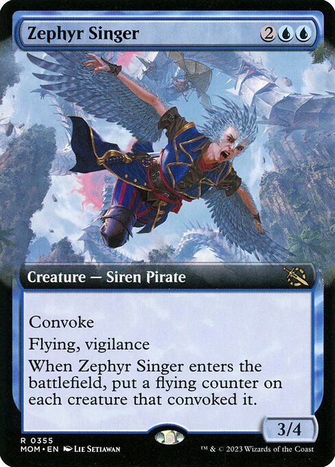 Zephyr Singer (355) - EXTENDED ART - March of the Machine - Game On