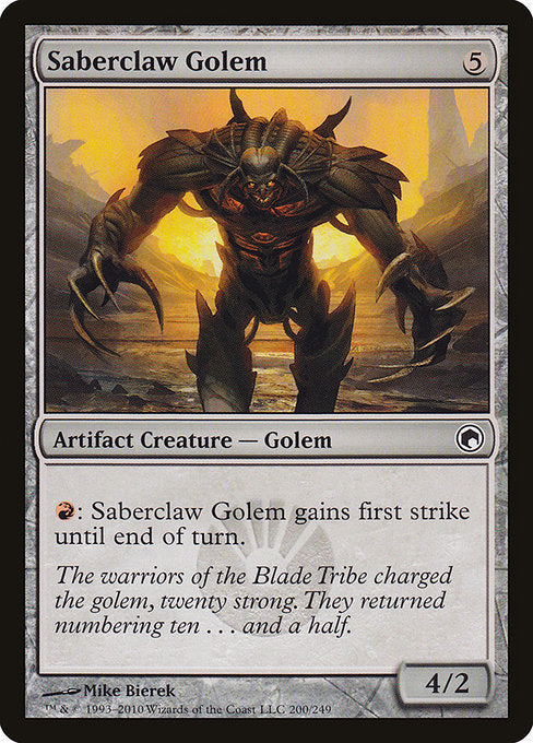 Saberclaw Golem (200) - Scars of Mirrodin - Game On