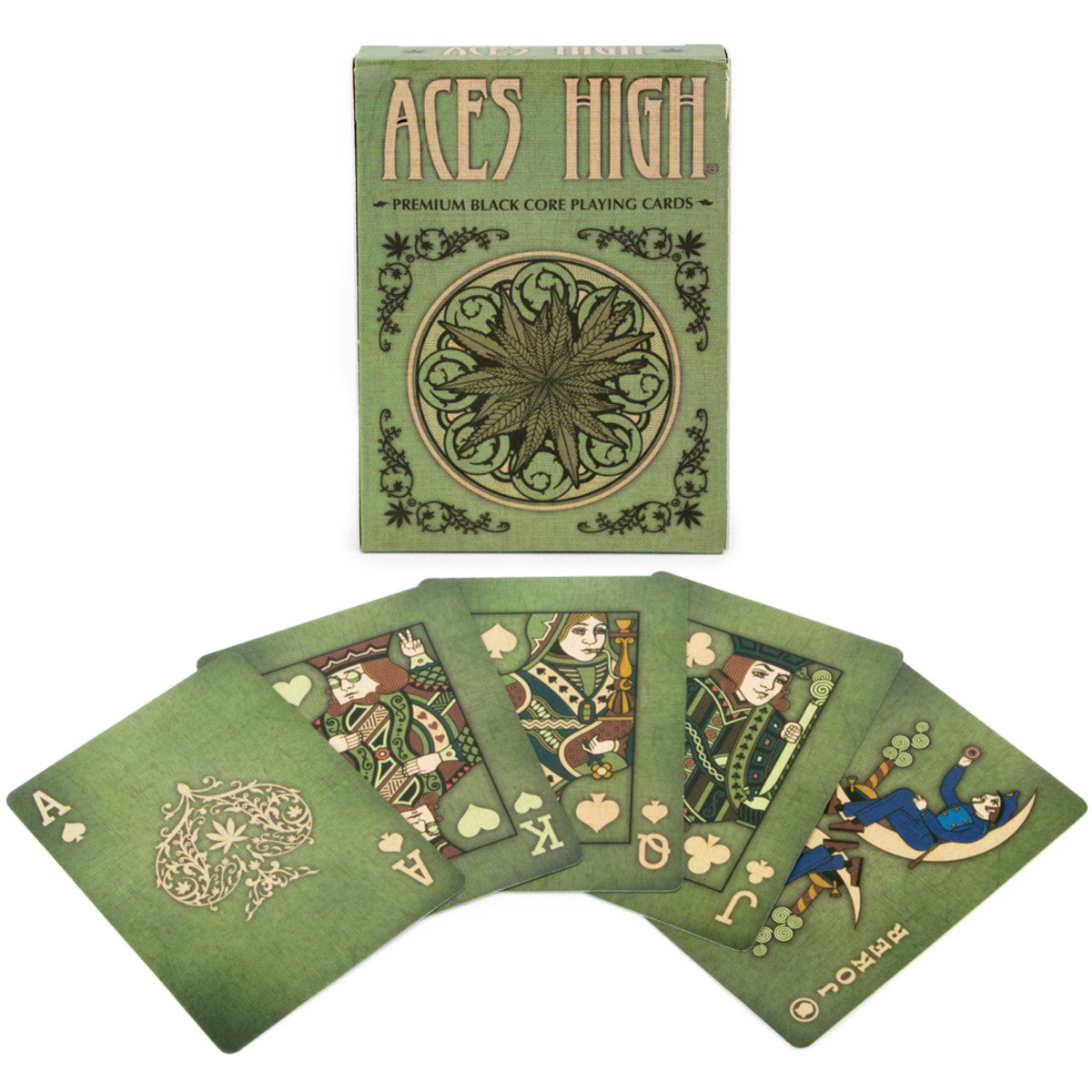 Aces High Green Playing Cards - Classic - Game On