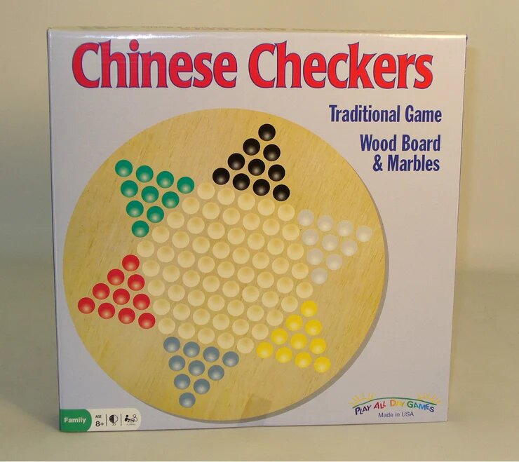 Chinese Checkers 12" Wood w/Mar - Classic - Game On