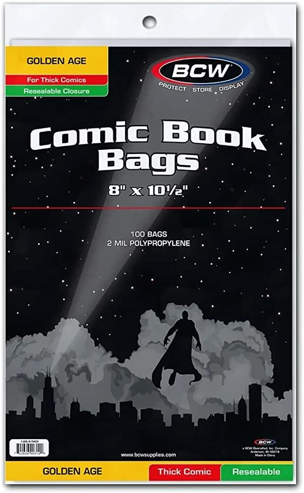 Comic Bags - Golden Thick Resealable - Game On