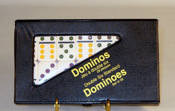 Dominoes: Double 6 Ivory w/case - Classic - Game On
