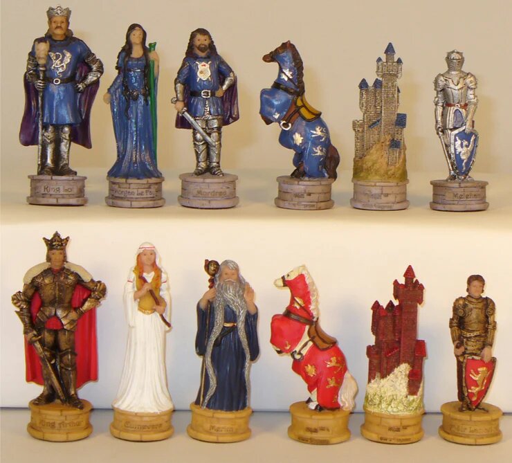 King Arthur Painted Chess Piece - Classic - Game On