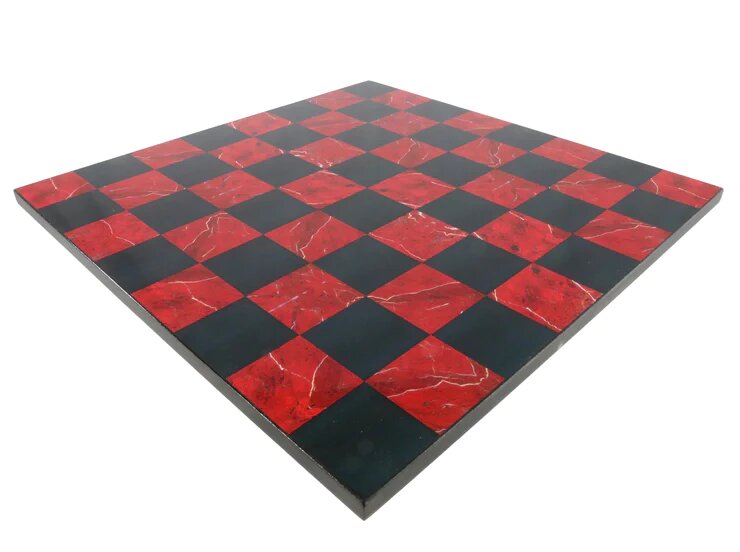 Red/Black Burl Chess Board - Classic - Game On