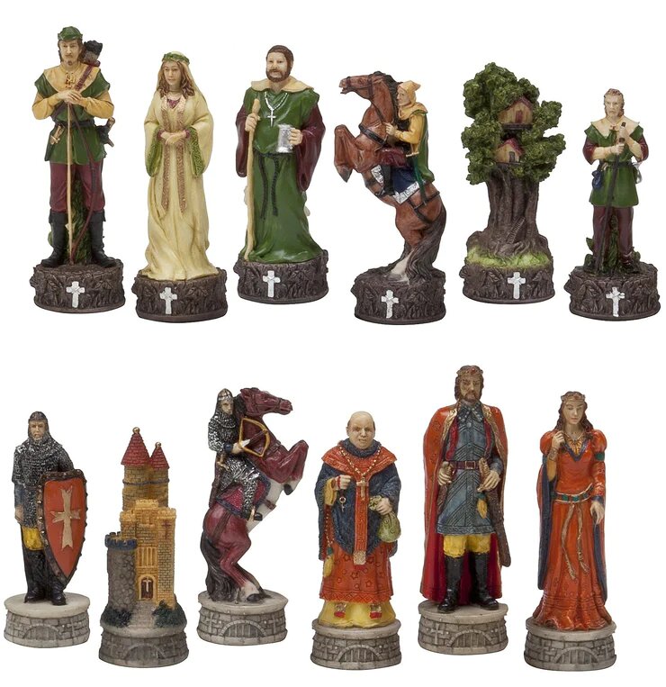 Robin Hood resin chess pieces - Classic - Game On