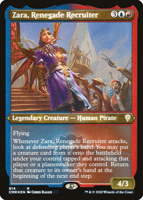 Zara, Renegade Recruiter (614) (Etched) - Commander Legends - Game On