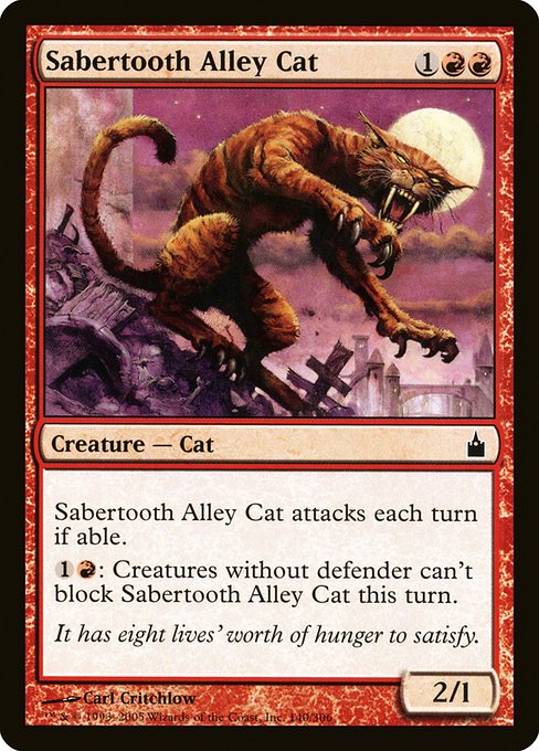 Sabertooth Alley Cat (140) - Ravnica: City of Guilds - Game On