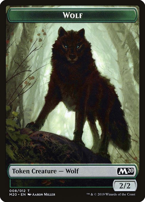 Wolf (8) - FULL ART - Core Set 2020 Tokens - Game On